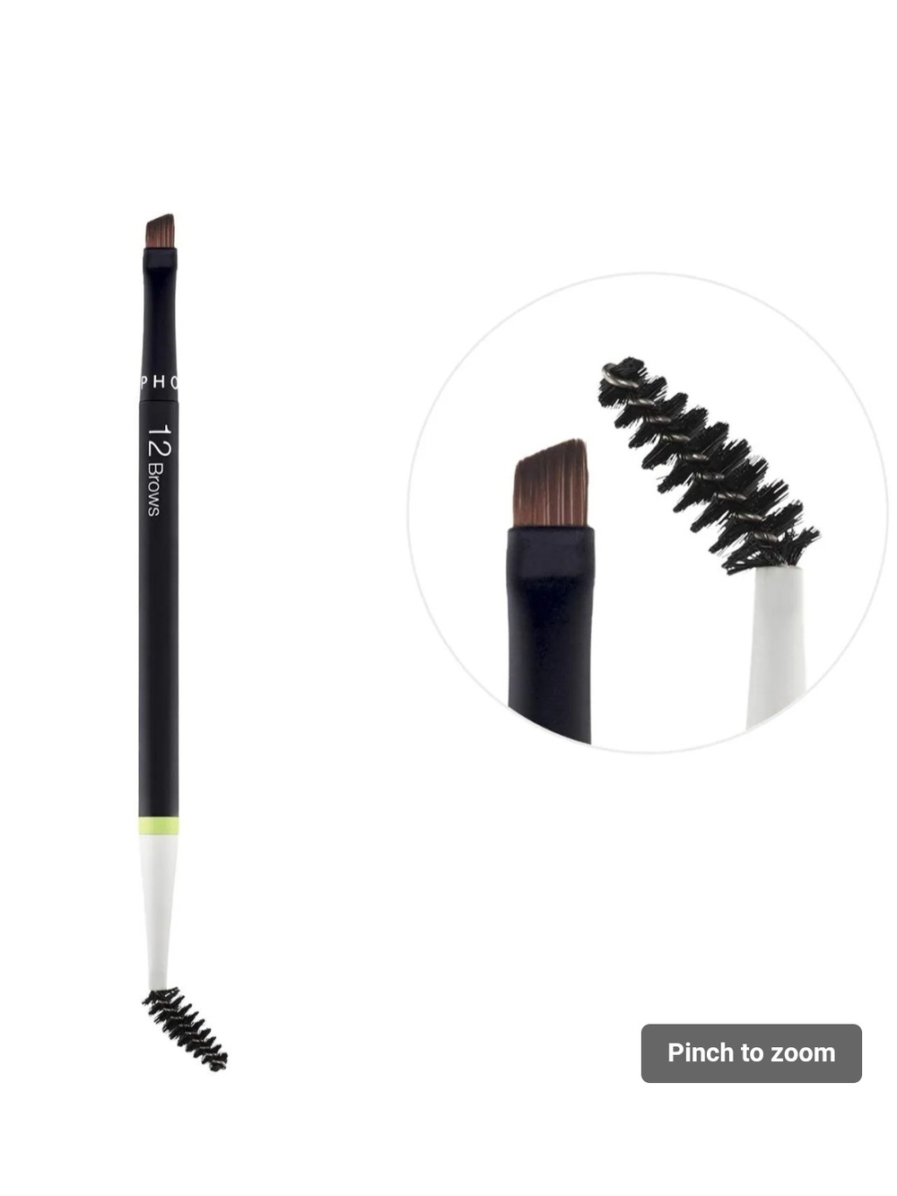 SEPHORA - Pair of Make-Up Brushes - 04 Cheek & 12 Dual Brow (New Open Box) - Picture 6 of 6